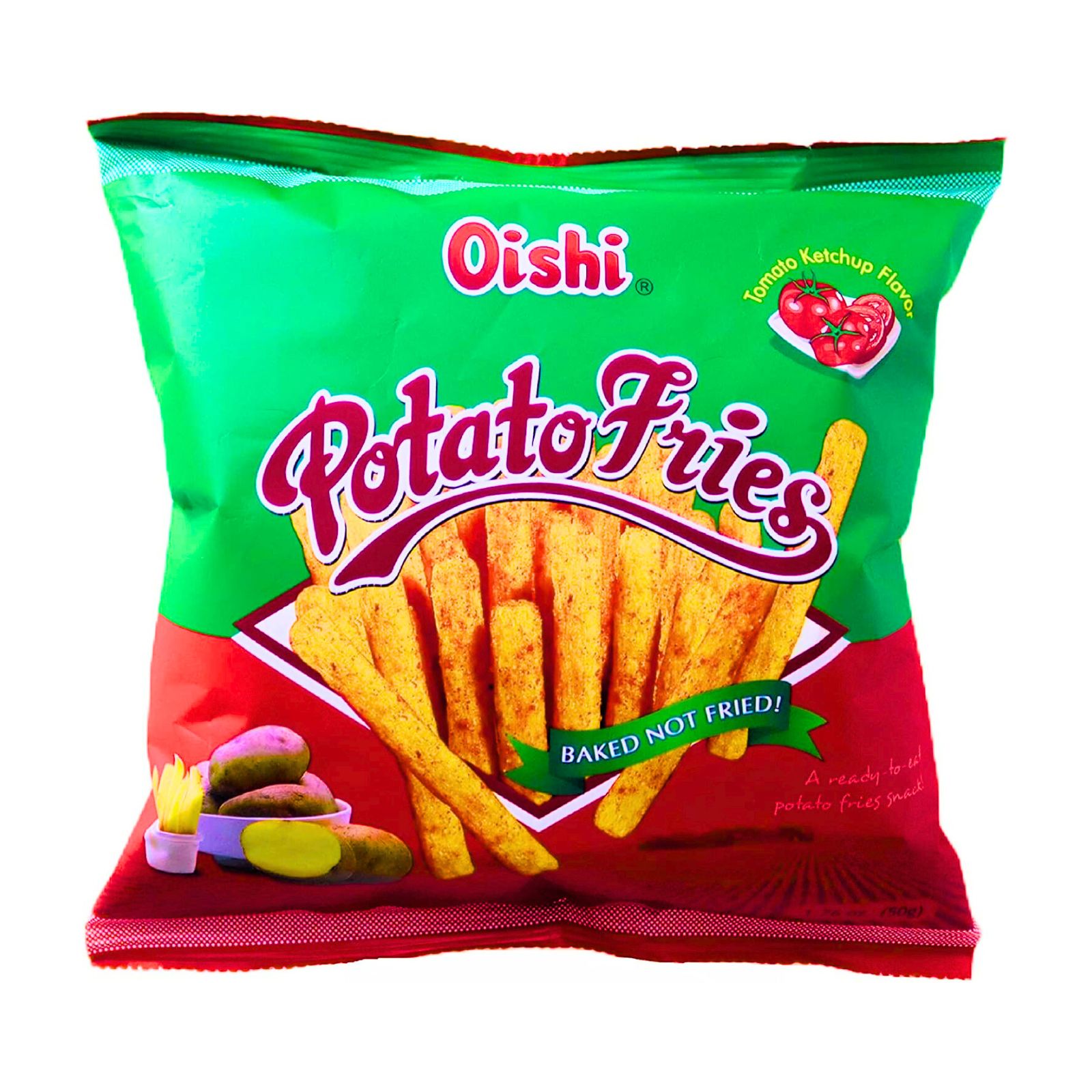 Oishi Tomato Ketchup Flavour Potato Fries, Tomato, Phan Thiet