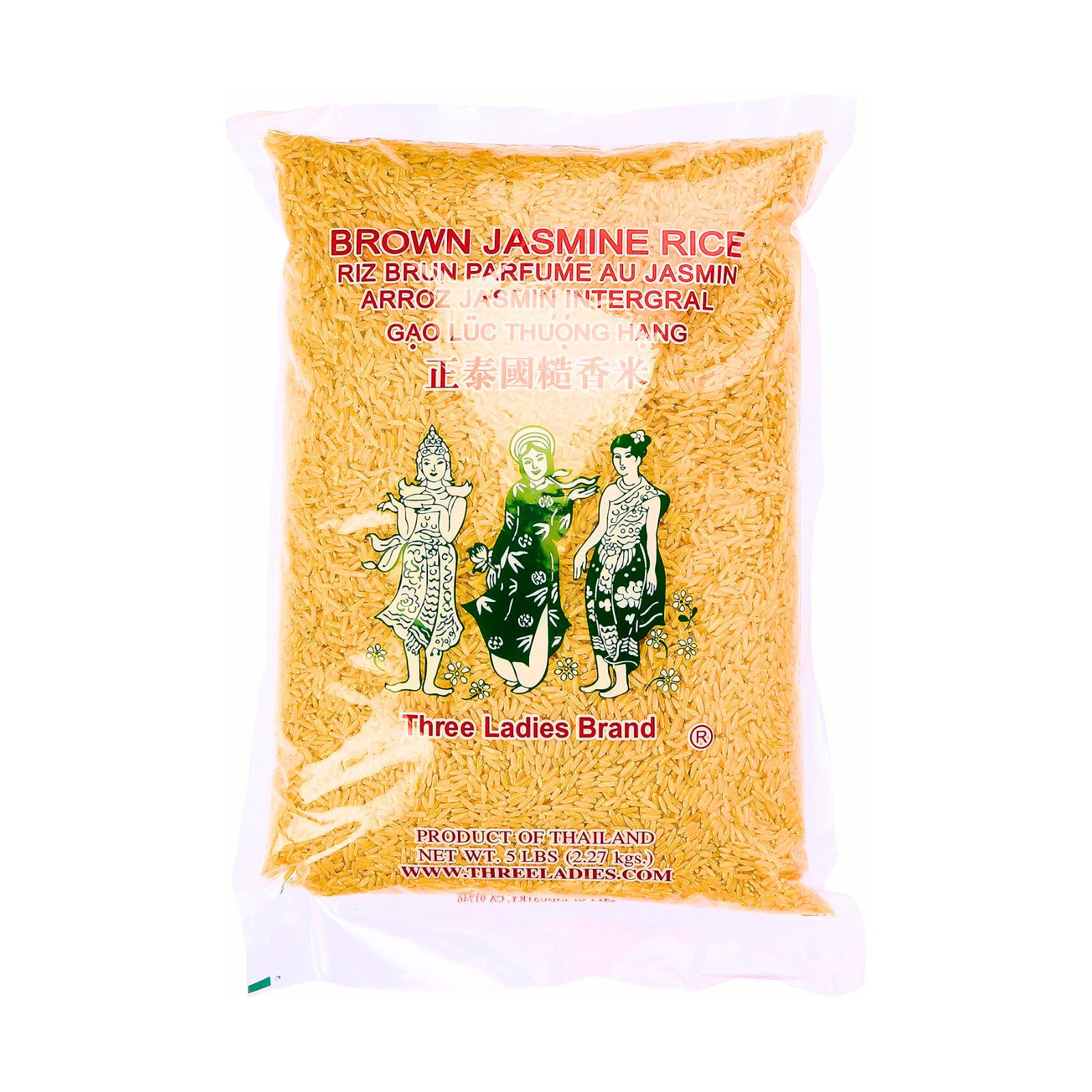 Three Ladies Brown Jasmine Rice 20 LBS | Phan Thiet Oriental Market