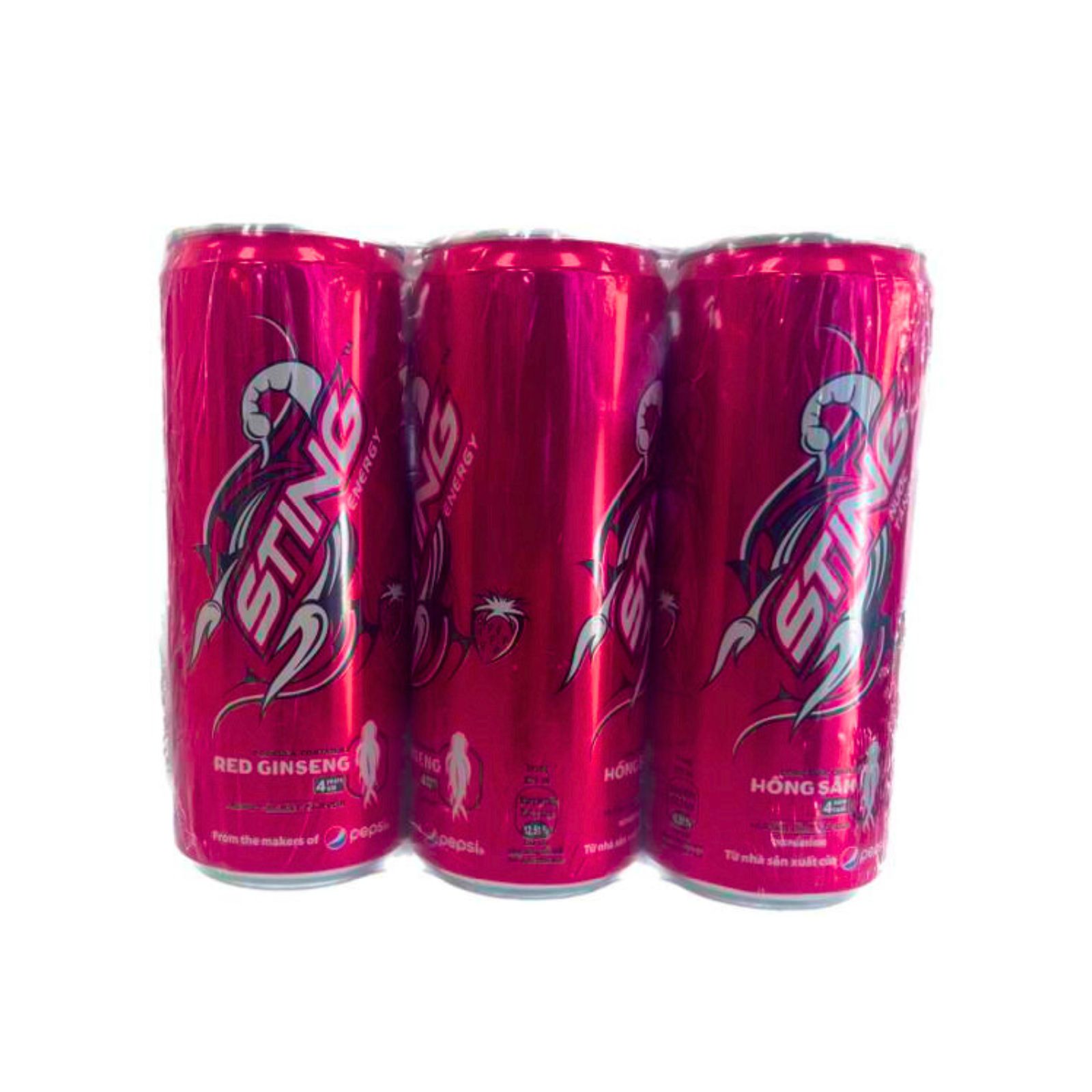 Sting Strawberry Energy Drink Can 6 pack Phan Thiet Store