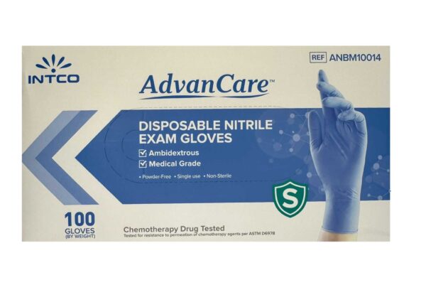 Advancare Disposable Nitrile Exam Gloves Small