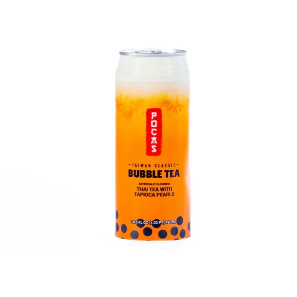 Pocas Thai Tea Bubble Tea With Tapioca Pearls