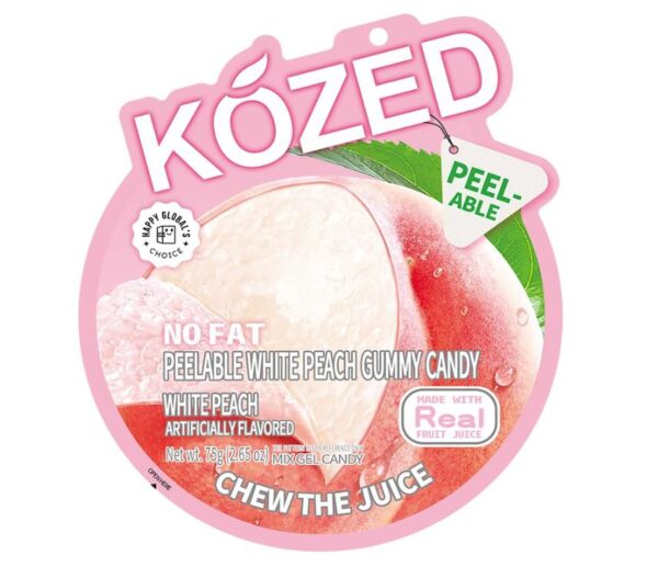 Kozed Peelable White Peach Gummy Candy